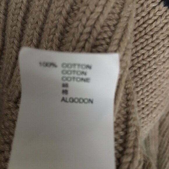 GAP Cotton Knit Fairisle Oatmeal brown XL - Picture 10 of 13